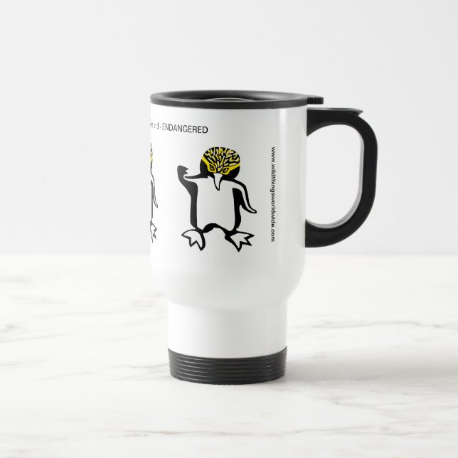 Caneca Térmica Esfregando café! PENGUIN de olhos amarelos - Vida  (Direita)