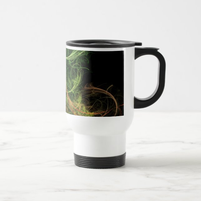 Caneca Térmica Espaço de Flores de Arte Abstrata (Direita)