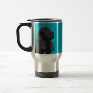 Caneca Térmica Espanhol de Cocker - Preto - Modelos de Raça Básic