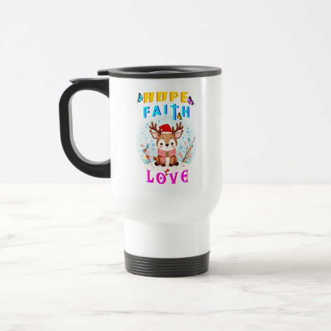 Caneca Térmica Esperança Fé Amor (Esquerda)