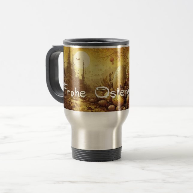 Caneca Térmica Esperança pascal em um mundo apocalíptico (Frente Esquerda)