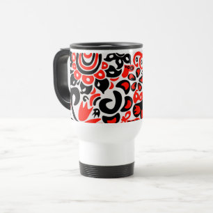 Caneca Térmica Espetáculo floral de arte popular ucraniana