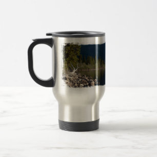 Caneca Térmica Esplendor da beira do lago; Nenhum texto