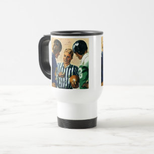 Caneca Térmica Esportes de Vintage, Toss de Moedas de Futebol