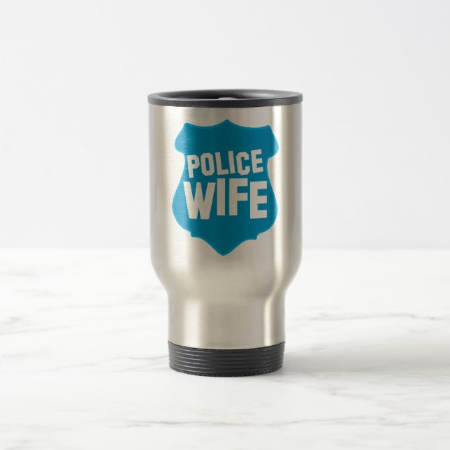 Caneca Térmica ESPOSA da polícia com o protetor do crachá dos (Centro)