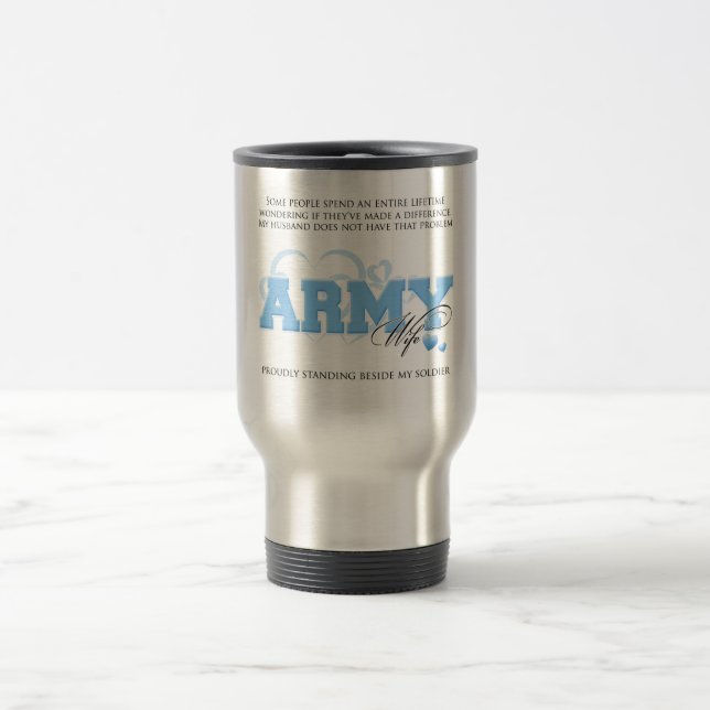 Caneca Térmica Esposa orgulhosa do EXÉRCITO (Centro)