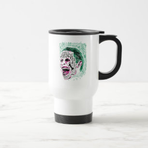 Caneca Térmica Esquadrão Suicida   Desenho Da Cabeça De Joker Rid