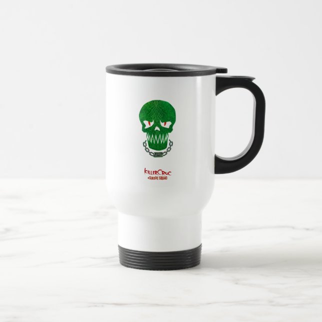 Caneca Térmica Esquadrão Suicida | Ícone da cabeça da Killer Croc (Direita)