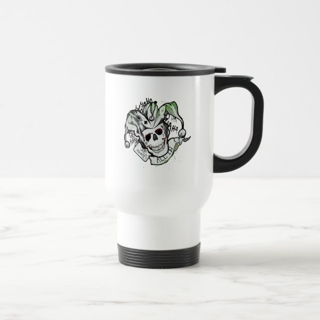 Caneca Térmica Esquadrão Suicida | Joker Skull "All In" Tattoo Ar (Direita)
