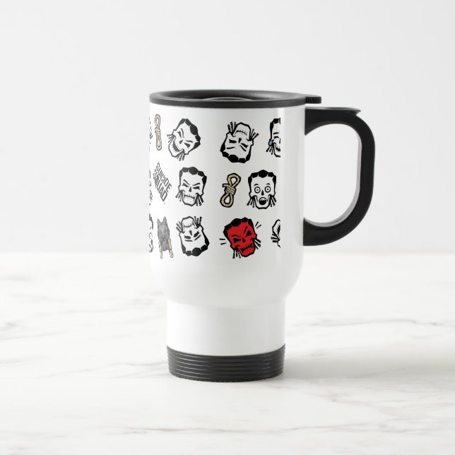 Caneca Térmica Esquadrão Suicida | Slipknot Emoji Pattern (Direita)
