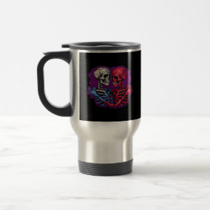 Caneca Térmica Esqueleto Tradicional Americano Segurando Tatuagem