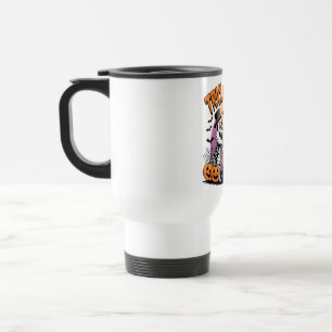 Caneca Térmica Esqueletos de truque ou cerveja do Dia de as Bruxa