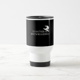 Caneca Térmica Esqui em Snowboard - Eu Preferiria Estar Esquiando