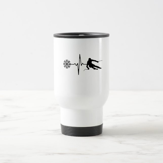 Caneca Térmica Esqui - Presente Skiing Heartbeat Skier (Centro)