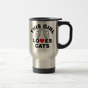 Caneca Térmica Esta menina ama gatos