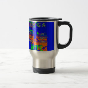 Caneca Térmica Estados Unidos Esperança Psicodélica: Arte de Unid