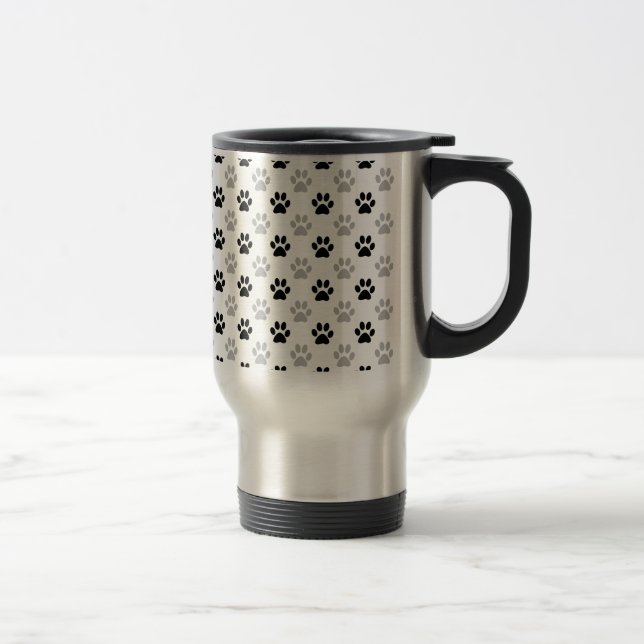 Caneca Térmica Estampas de filhotes preto-e-branco (Direita)