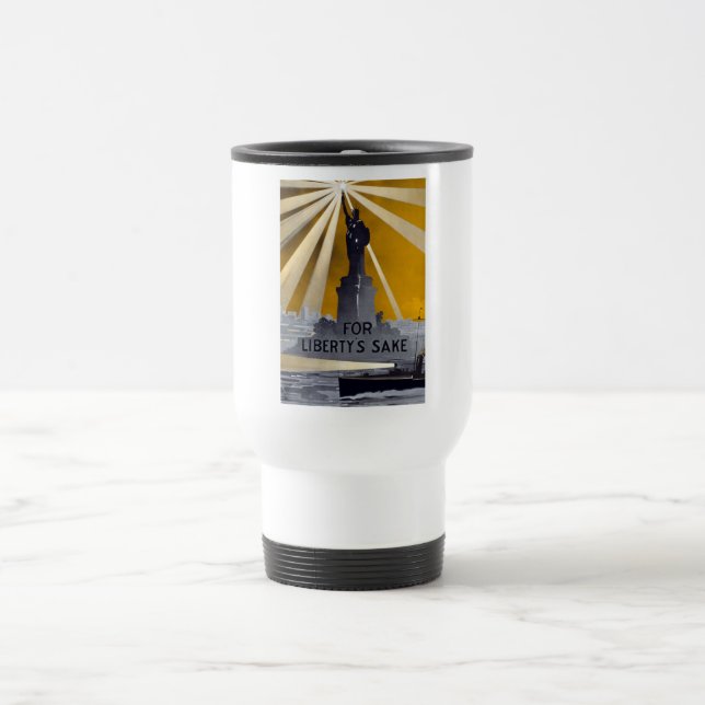Caneca Térmica Estátua da Liberdade Tocha & Marinha dos EUA Segun (Centro)
