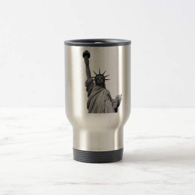 Caneca Térmica Estátua Negra e Branca da Liberdade (Centro)