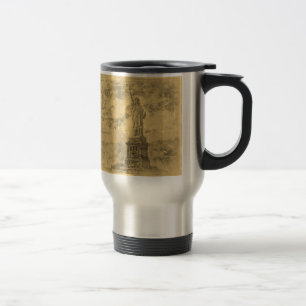 Caneca Térmica Estátua Vintage Da Liberdade, Nova Iorque - Mug