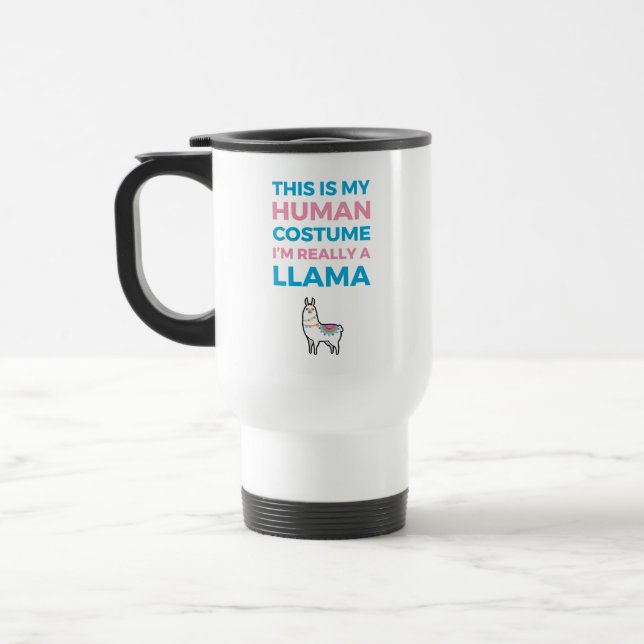 Caneca Térmica Este É O Meu Figurino Humano - Llama Edition I (Esquerda)