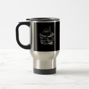 Caneca Térmica Estética Cottagecore Cogumelo Caracol Fungo Goblin