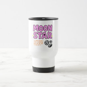 Caneca Térmica Estética de desenhos animados em lua e estrela - E