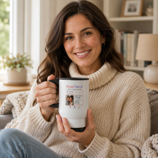 Caneca Térmica Estilo de busca colorido de foto tributo à mamãe