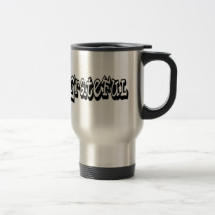 Caneca Térmica Estilo de Grafite de paginação grata