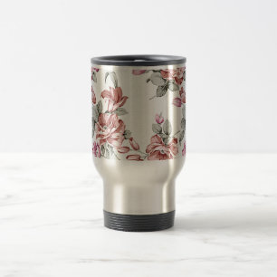 Caneca Térmica Estilo Vintage Flores Femininas Despojadas