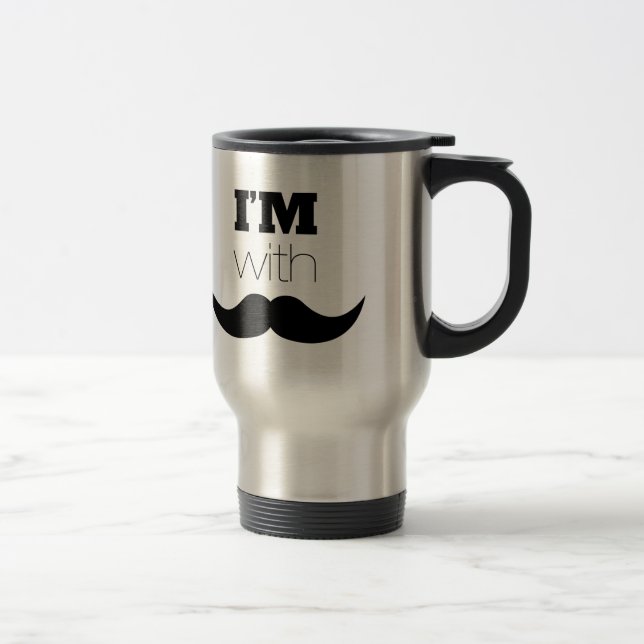 Caneca Térmica Estou com bigode (Direita)