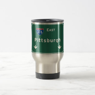 Caneca Térmica Estrada nacional do pa de Pittsburgh Pensilvânia: