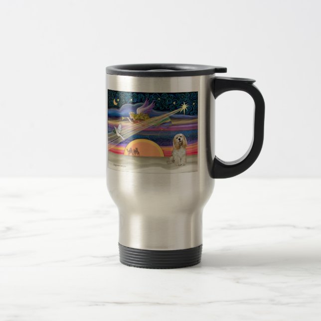 Caneca Térmica Estrela de Natal - Cocker Spaniel (buff) (Direita)