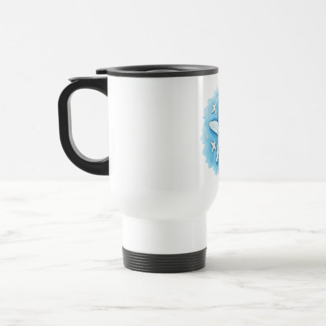 Caneca Térmica Estrela-do-mar em Azul (Esquerda)