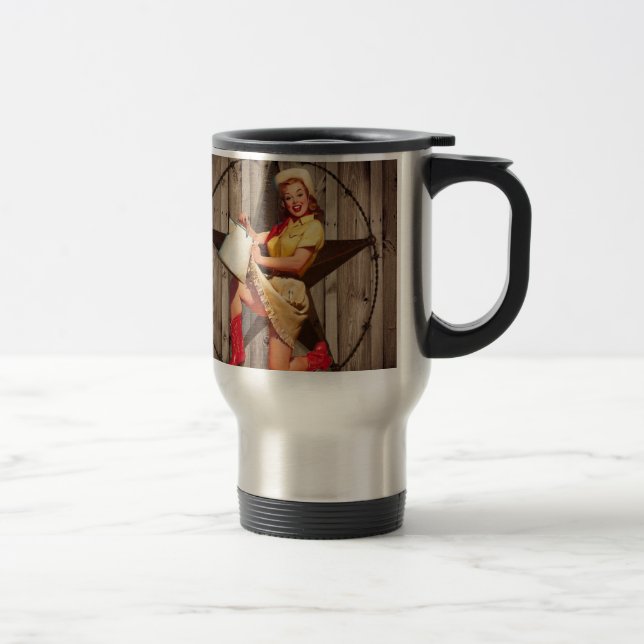 Caneca Térmica estrela rusta do gênero BarnWood do oeste (Direita)