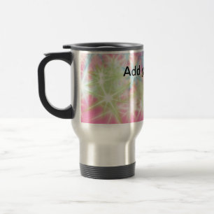 Caneca Térmica Estrelas brilhantes cor-de-rosa vermelho simples a