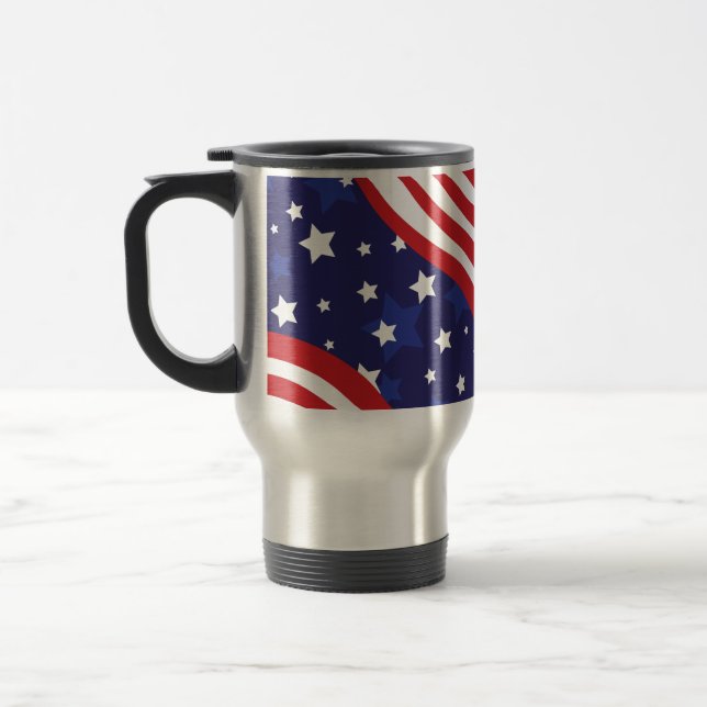Caneca Térmica Estrelas e Listras Estão Acenando (Esquerda)