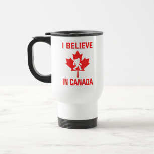 Caneca Térmica Eu Acredito no Canadá - Sasquatch Divertido