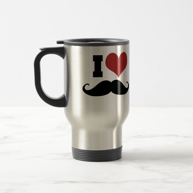 Caneca Térmica Eu Adoro bigode (Esquerda)
