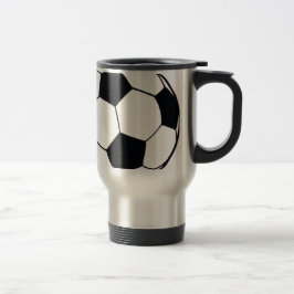 Caneca Térmica Eu adoro futebol (futebol) coração do jogo: Eu ado