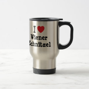 Caneca Térmica Eu adoro o Wiener Schnitzel Heart-Shirt