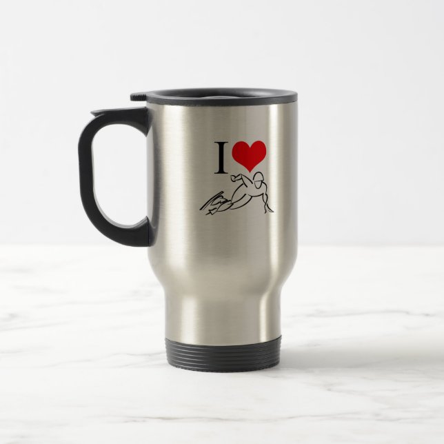 Caneca Térmica Eu amo a patinagem da velocidade (Esquerda)