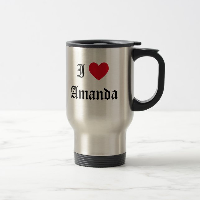 Caneca Térmica Eu Amo Amanda (Direita)