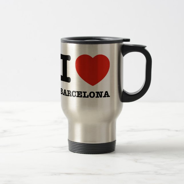 Caneca Térmica Eu amo Barcelona (Direita)