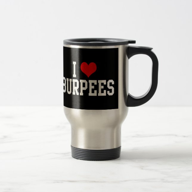 Caneca Térmica Eu amo Burpees, malhação (Direita)