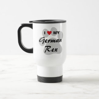 Caneca Térmica Eu amo (coração) meu design de Rex Pawprint do