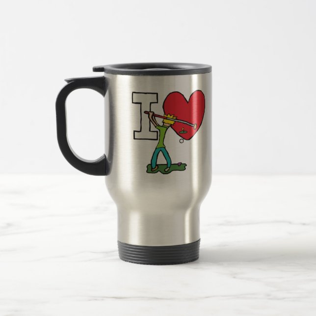 Caneca Térmica Eu Amo Golfe (Esquerda)