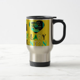 Caneca Térmica Eu Amo Hillary Clinton: Arte de Expressão Grafite