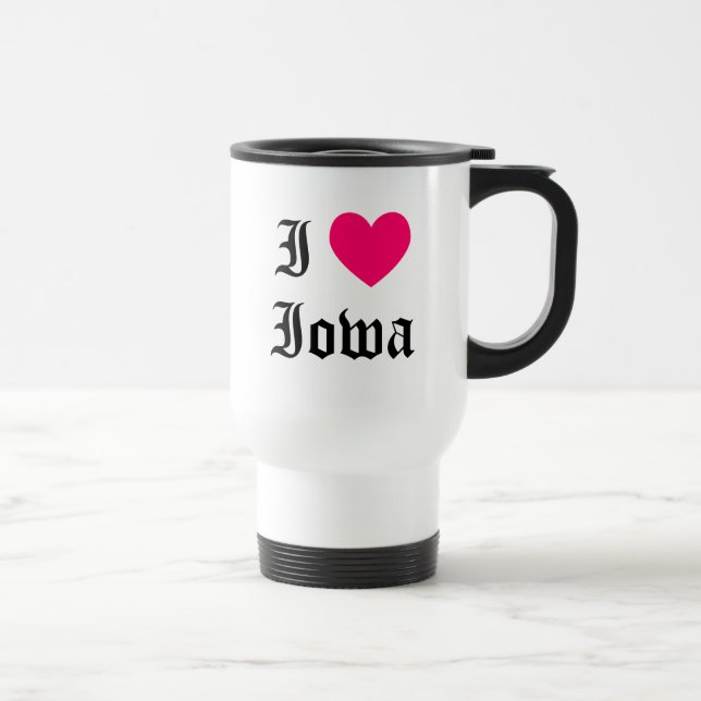 Caneca Térmica Eu Amo Iowa (Direita)