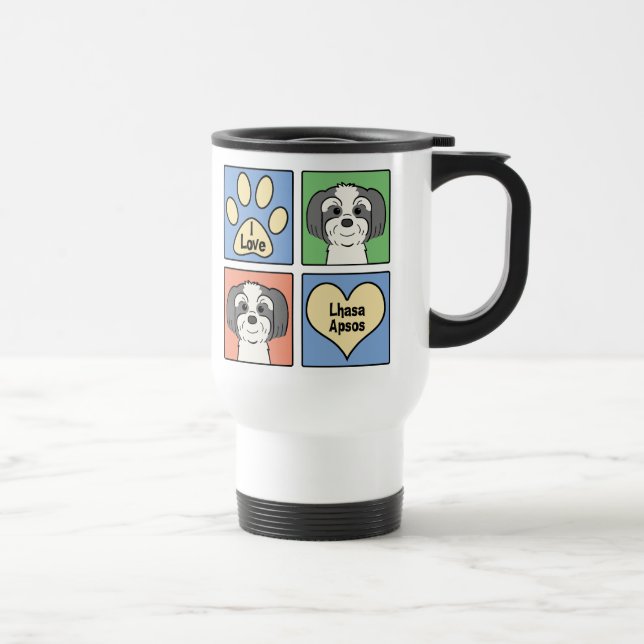 Caneca Térmica Eu amo Lhasa Apsos (Direita)